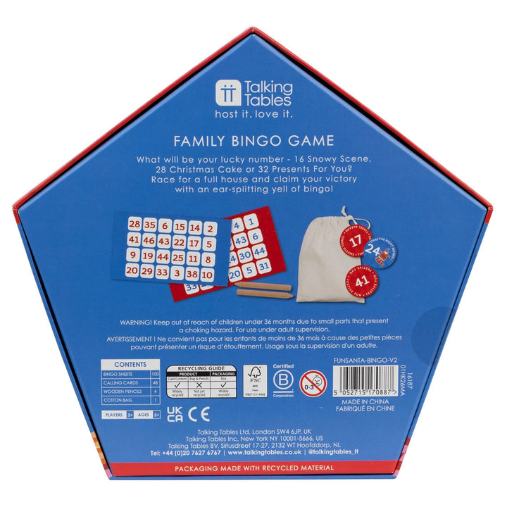 Santa Family Bingo Game