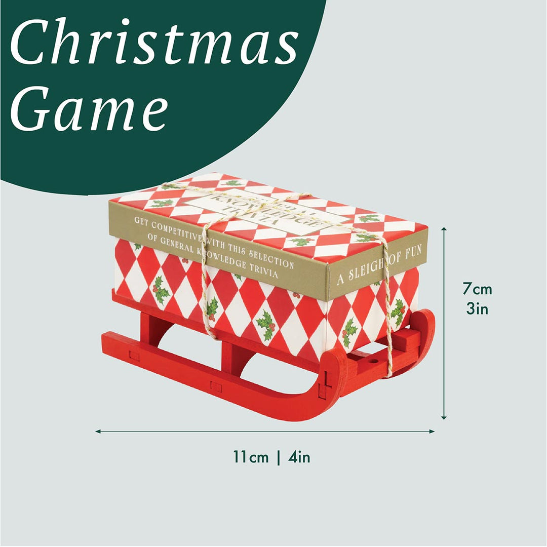 General Knowledge Trivia Christmas Game Mini Sleigh