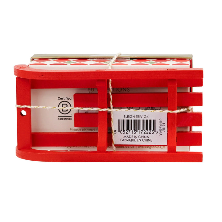 General Knowledge Trivia Christmas Game Mini Sleigh