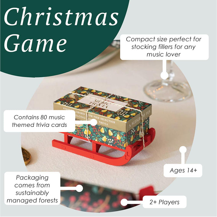 Music Trivia Christmas Game Mini Sleigh