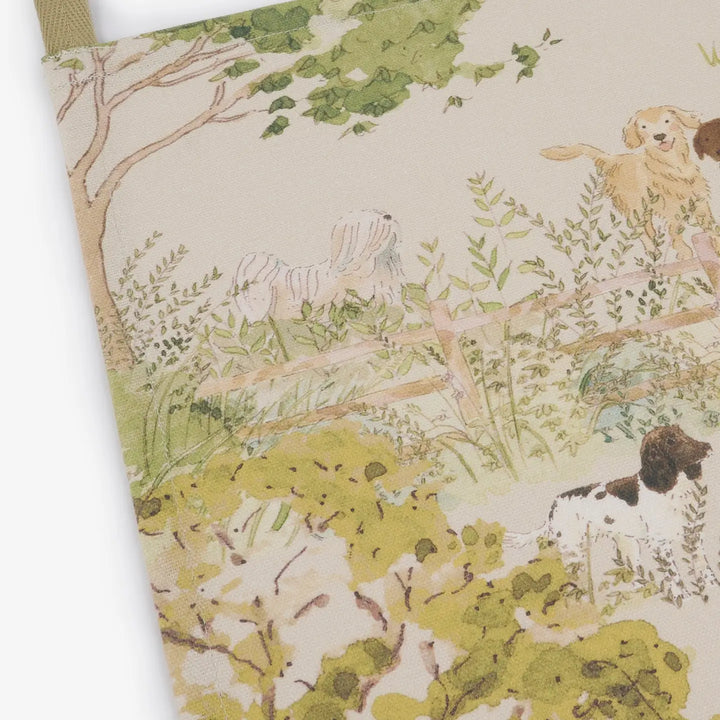 Tails and Trails Scene Tea Towel
