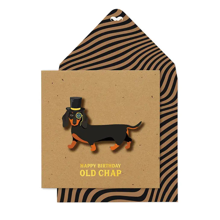Top Hat Sausage Dog Card