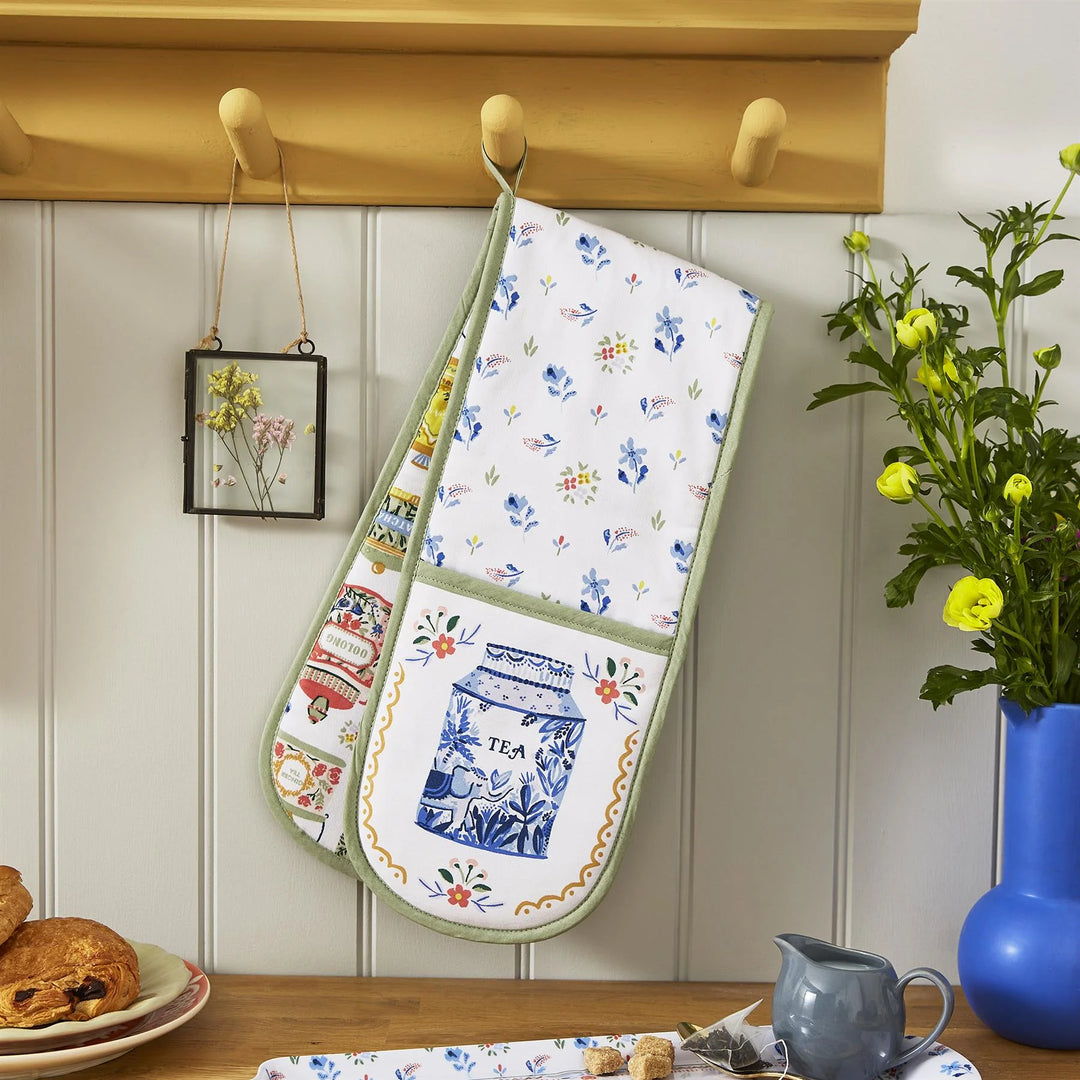 Tea Tins Double Oven Glove