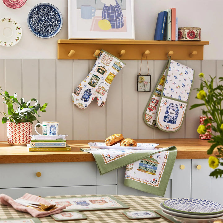 Tea Tins Cotton Tea Towel