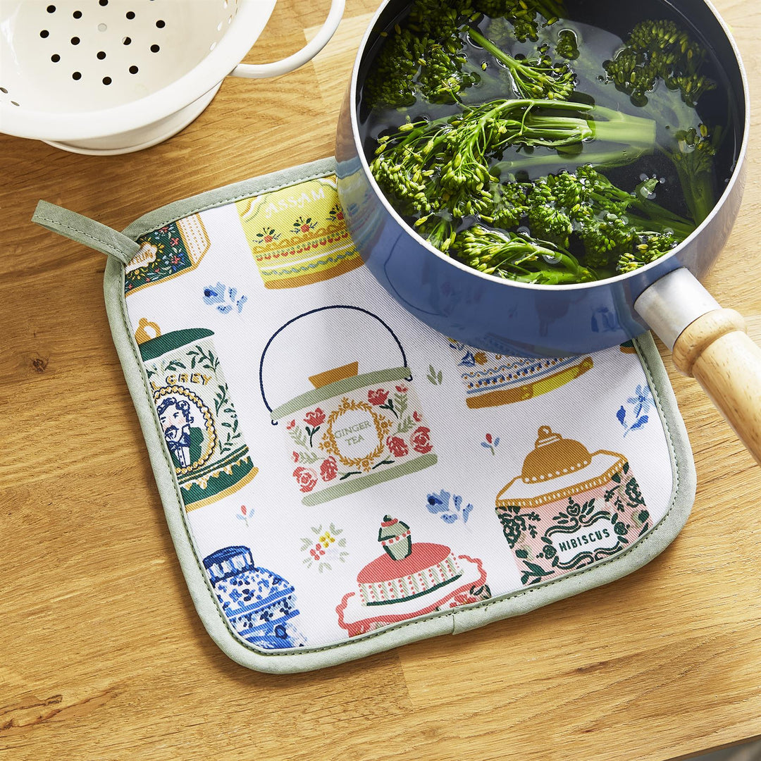 Tea Tins Pot Mat