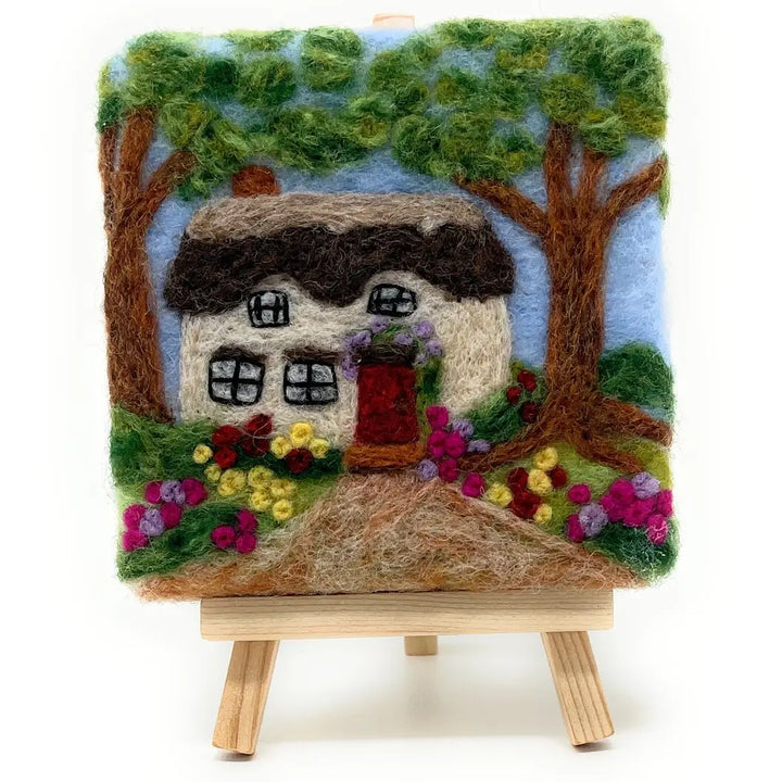 Thatched Cottage Paint with Wool Needle Felting Kit