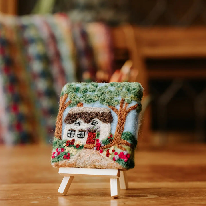 Thatched Cottage Paint with Wool Needle Felting Kit