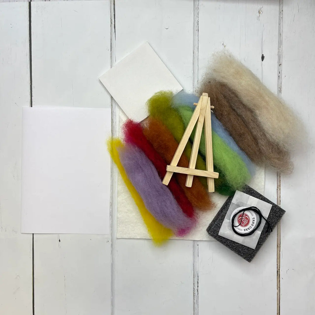 Thatched Cottage Paint with Wool Needle Felting Kit