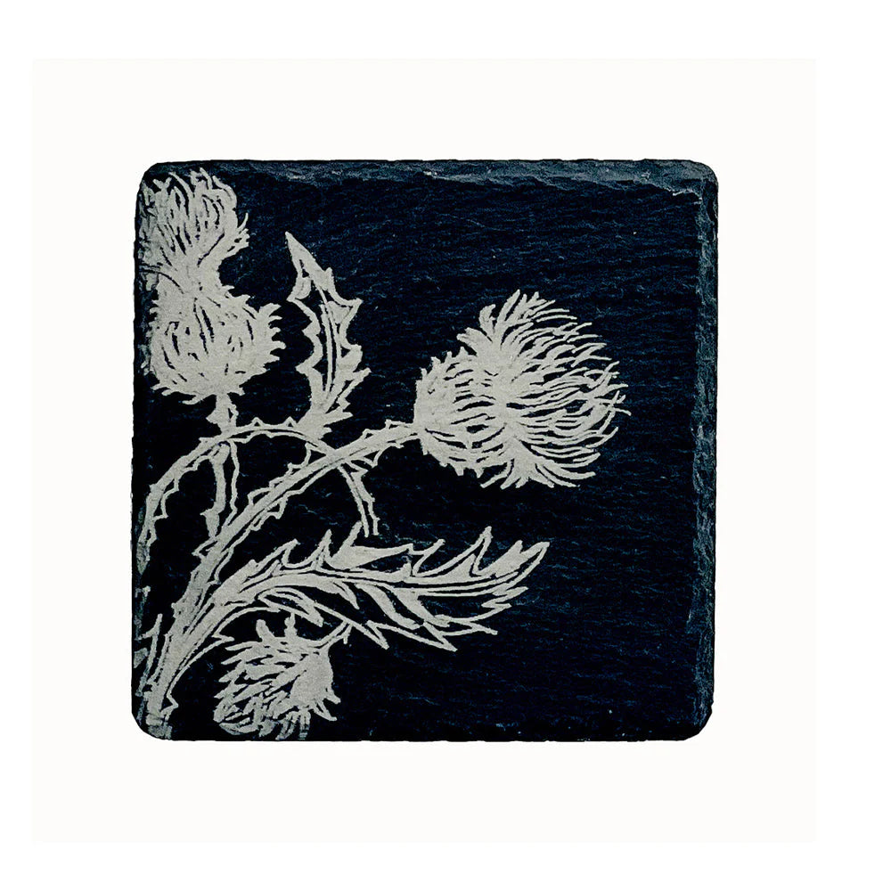 Thistle Trio Single Slate Coaster