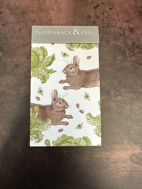 Rabbit & Cabbage Mini Notepad