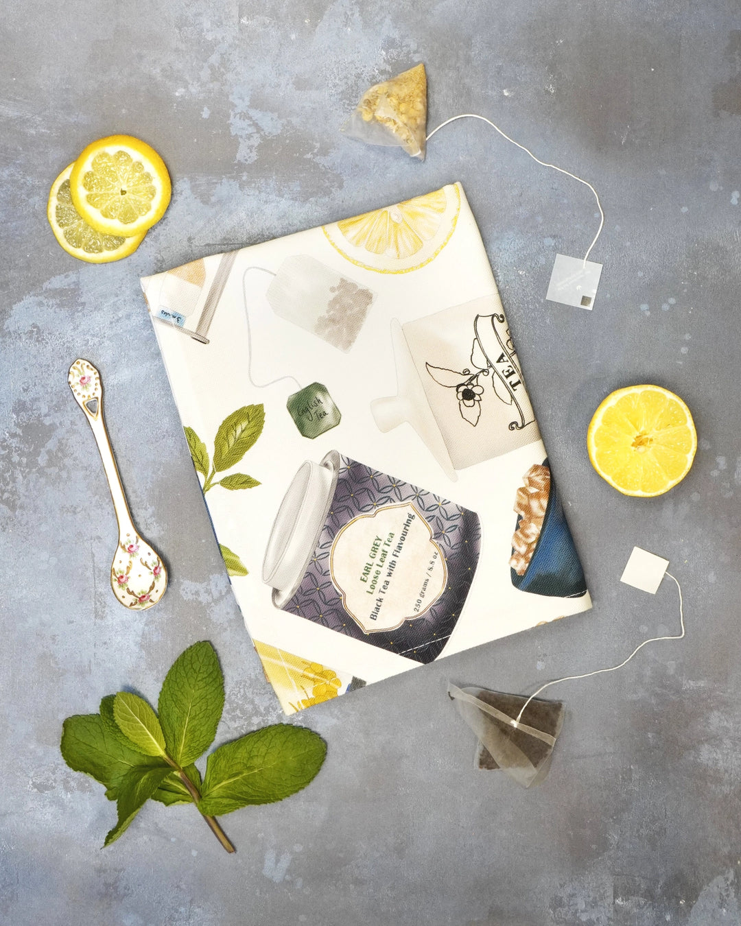 Time for Tea Tea Towel by Corinne Alexander