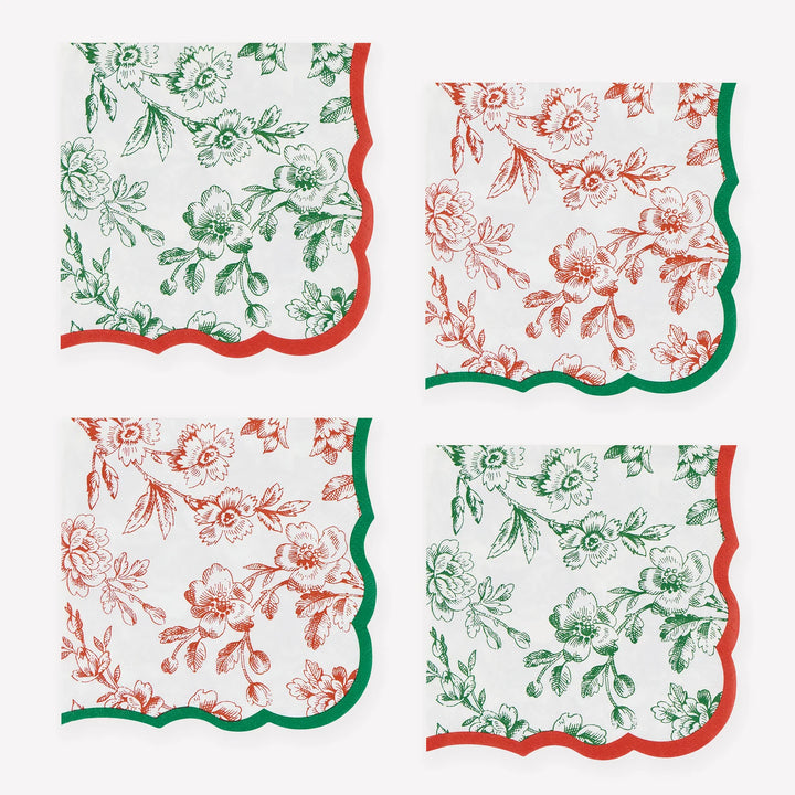 Toile De Jouy Small Napkins-Set of 16