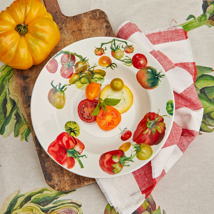 Vegetable Garden Tomatoes Soup Plate
