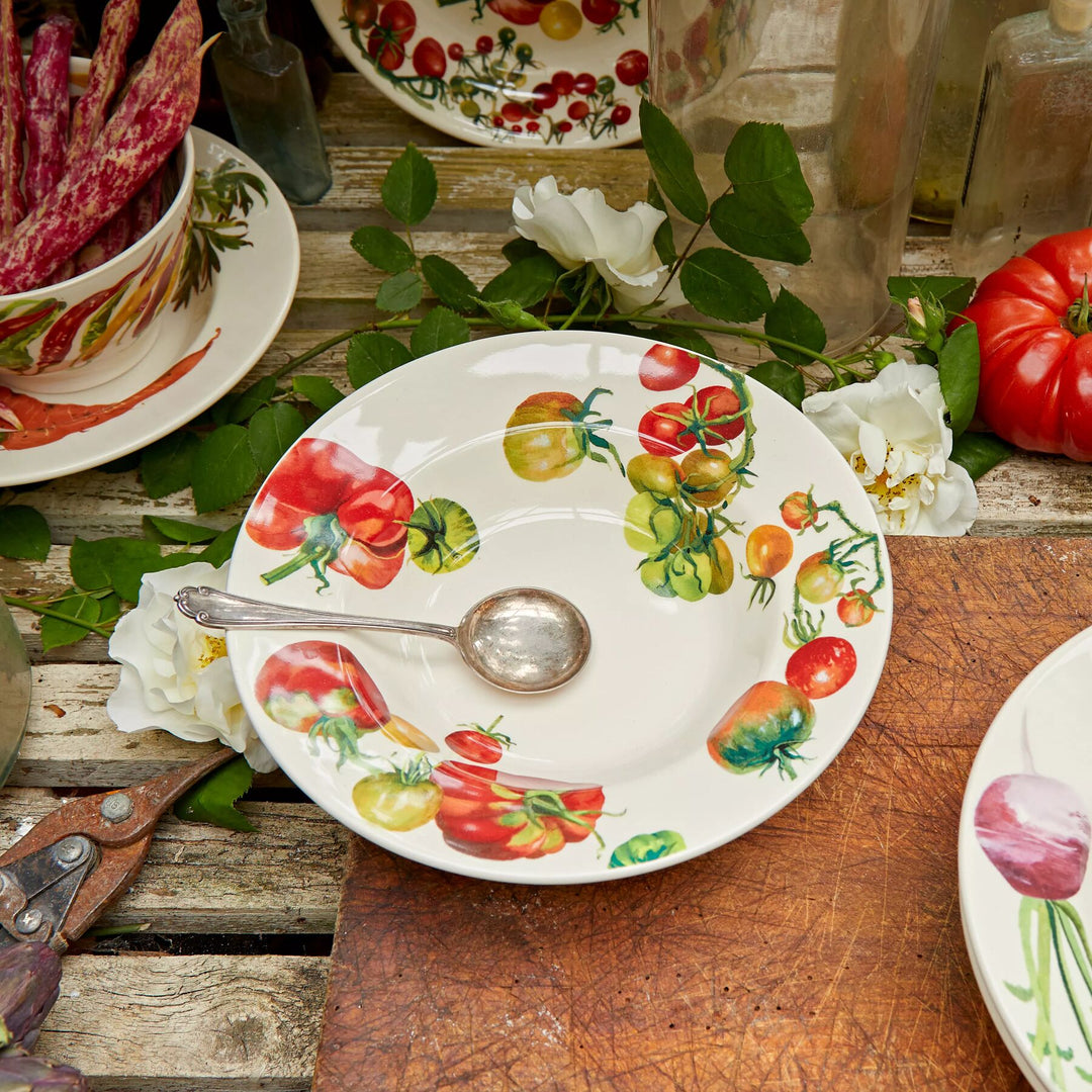 Vegetable Garden Tomatoes Soup Plate