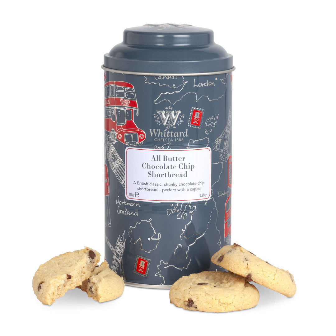 Whittard Tourist Chocolate Chip Shortbread Tin