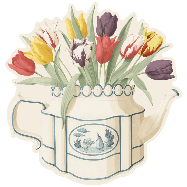 Tulip Teapot Paper Placemats