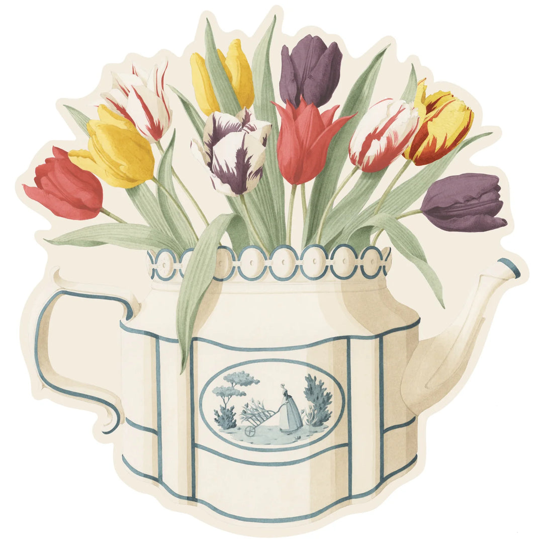 Tulip Teapot Paper Placemats