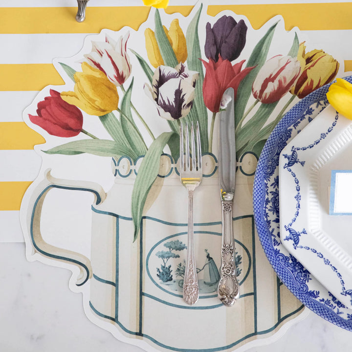 Tulip Teapot Paper Placemats