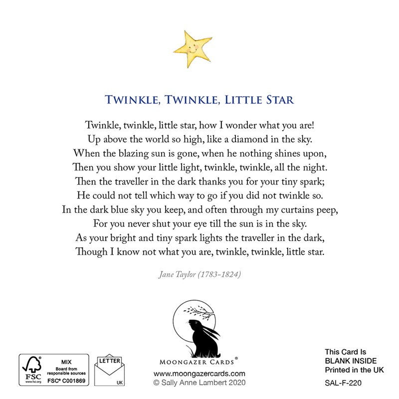 Twinkle, Twinkle, Little Star Greeting Card