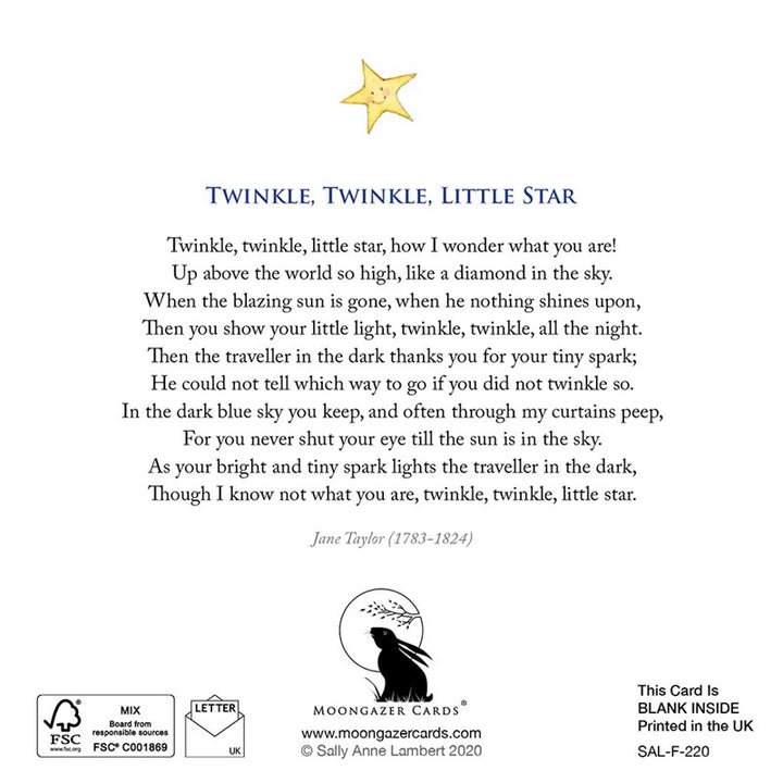 Twinkle, Twinkle, Little Star Greeting Card