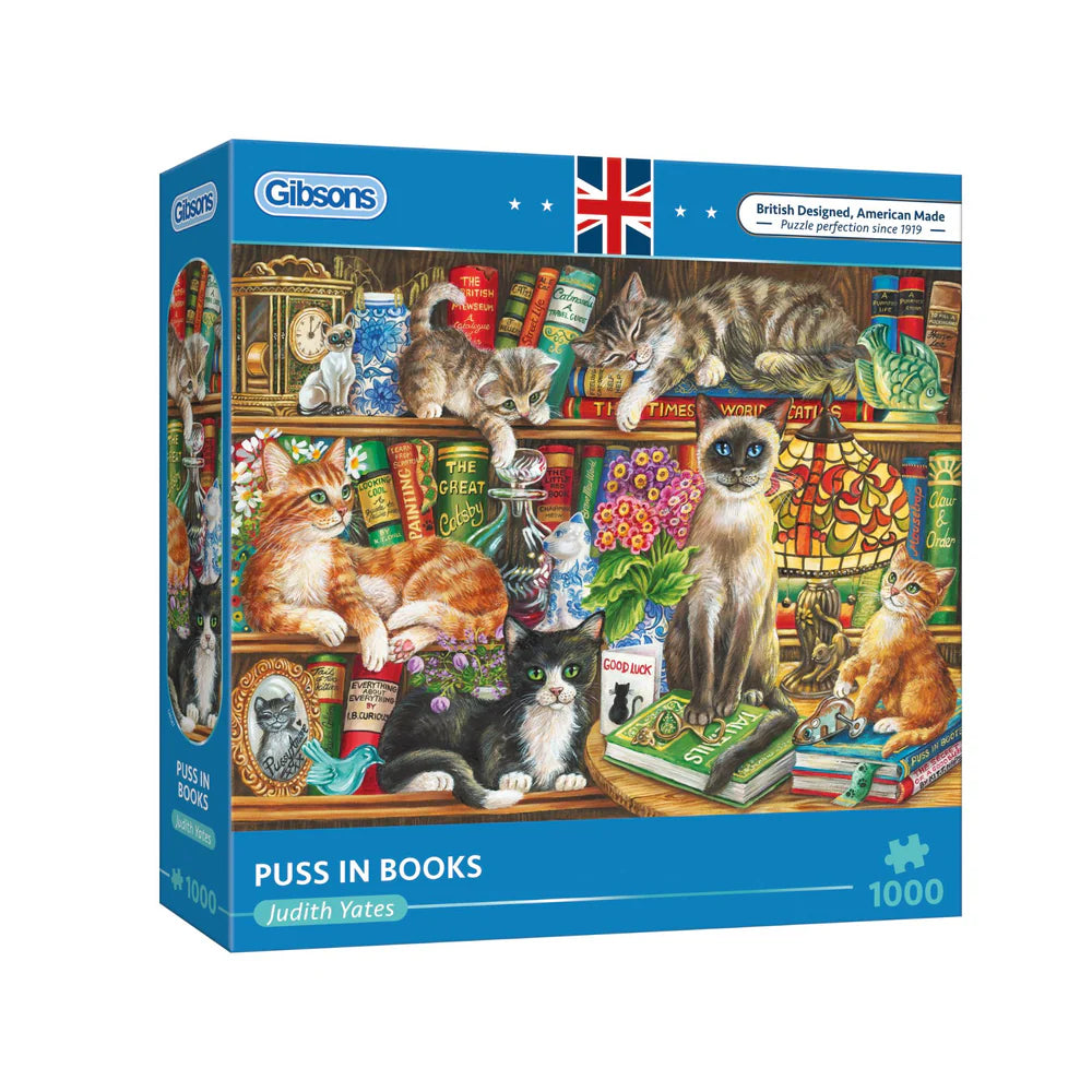 Puss In Books 1000 Piece Puzzle