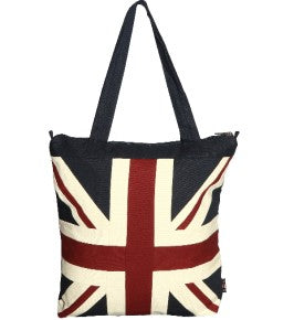 Union Jack Zipped Tote Bag