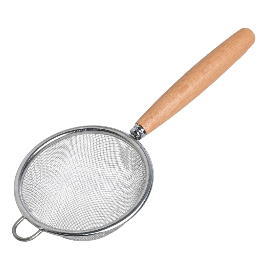 Stainless Steel Tea Strainer with Wooden Handle