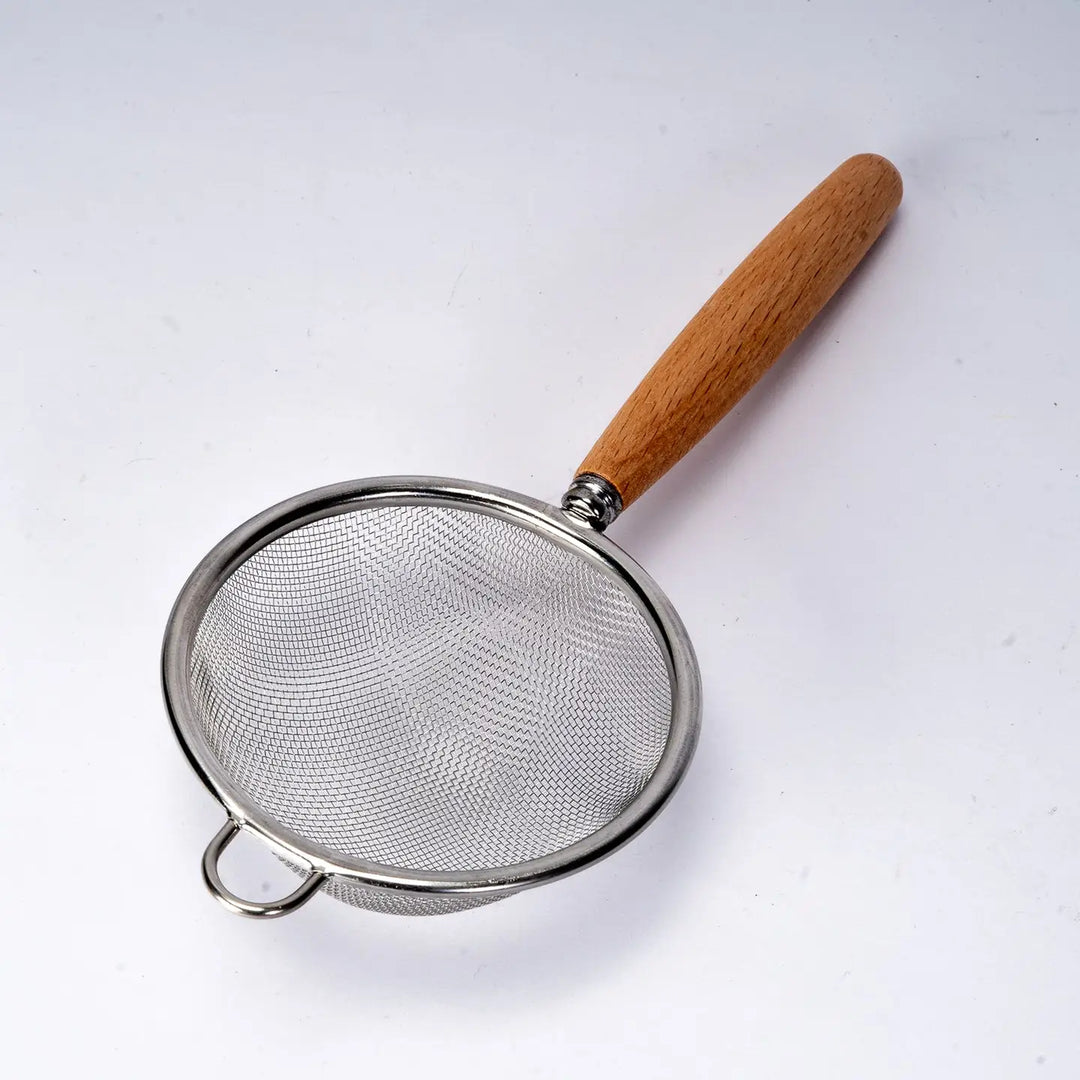 Stainless Steel Tea Strainer with Wooden Handle