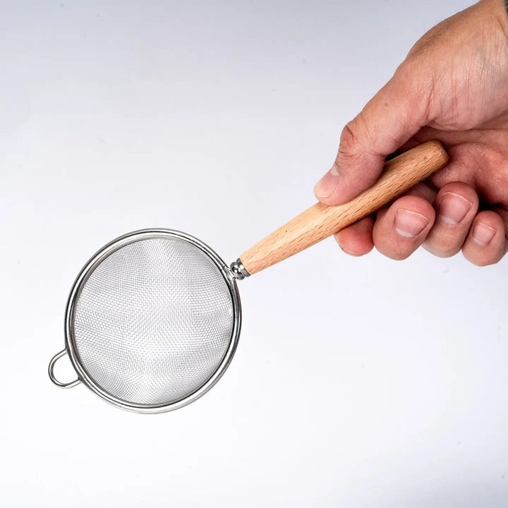 Stainless Steel Tea Strainer with Wooden Handle