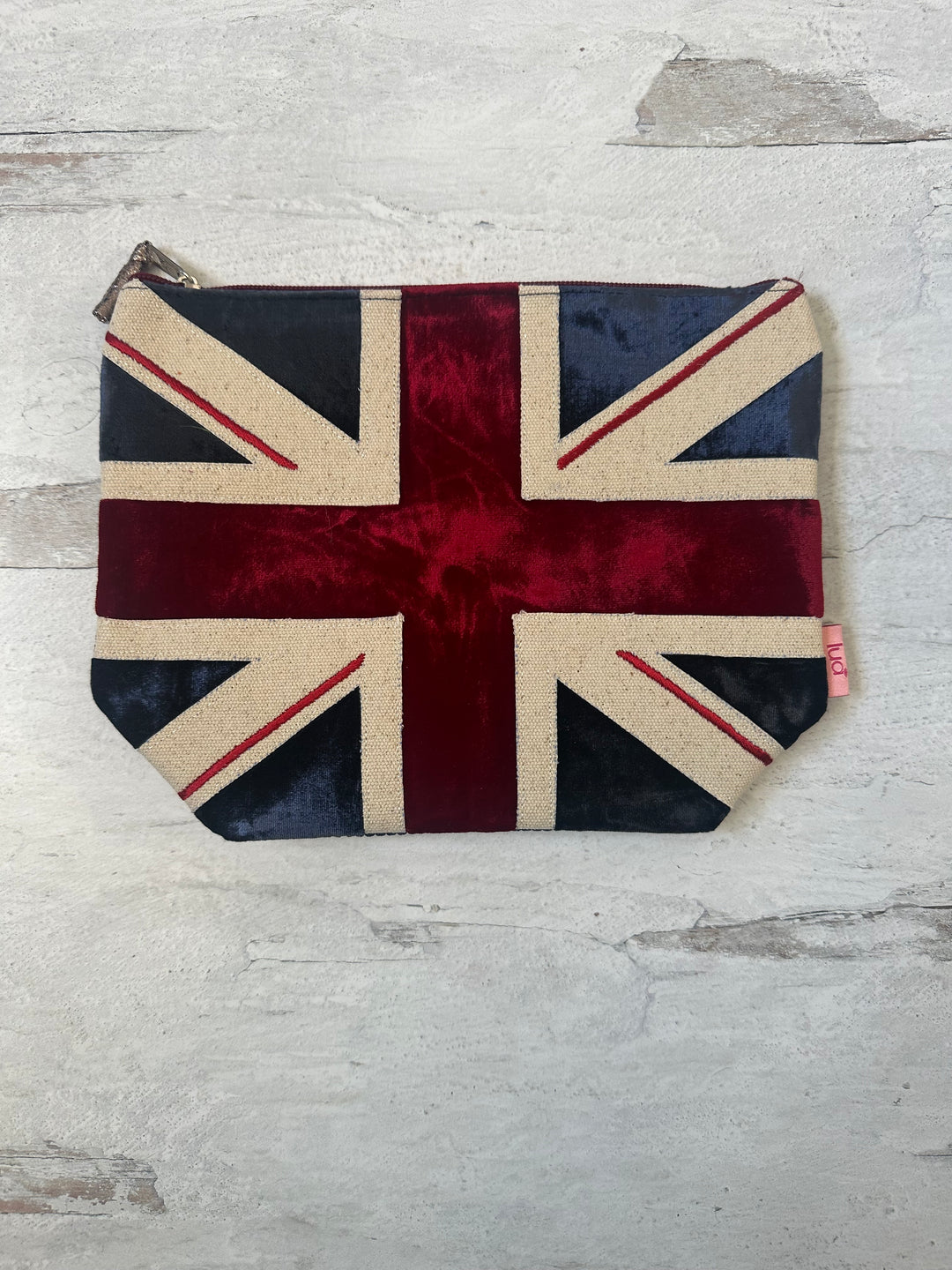 Union Jack Large Velvet Cosmetic Purse