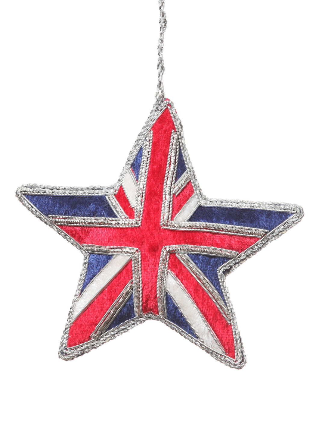 Union Jack Sparkly Star Decoration