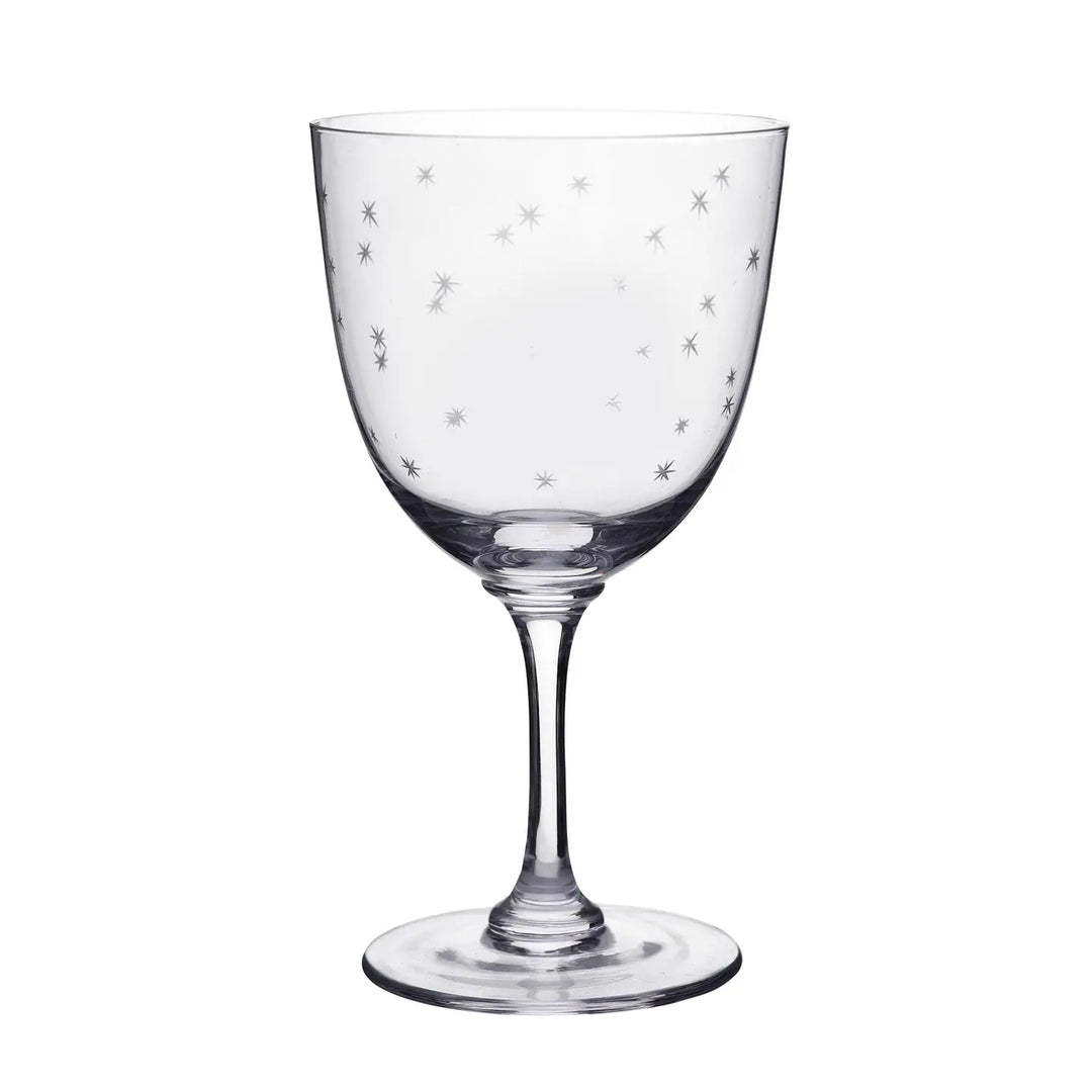 Wine Glass with Star Design