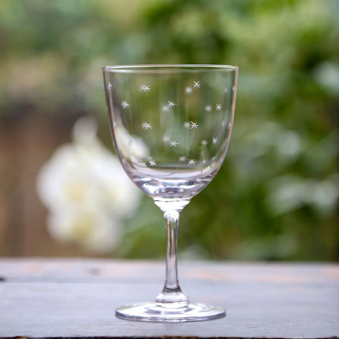 Wine Glass with Star Design