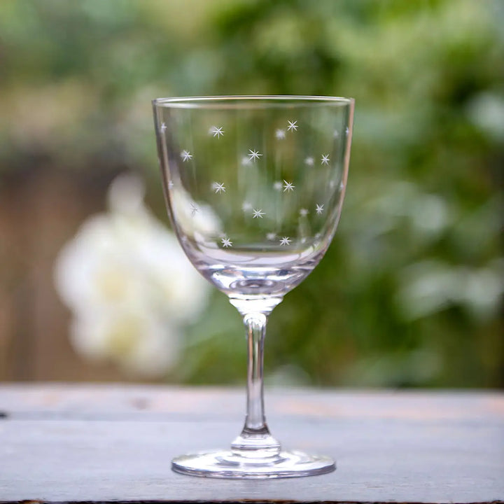 Wine Glass with Star Design