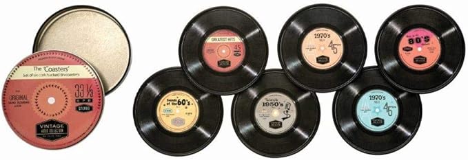 Vintage Record Coasters - Set of 6