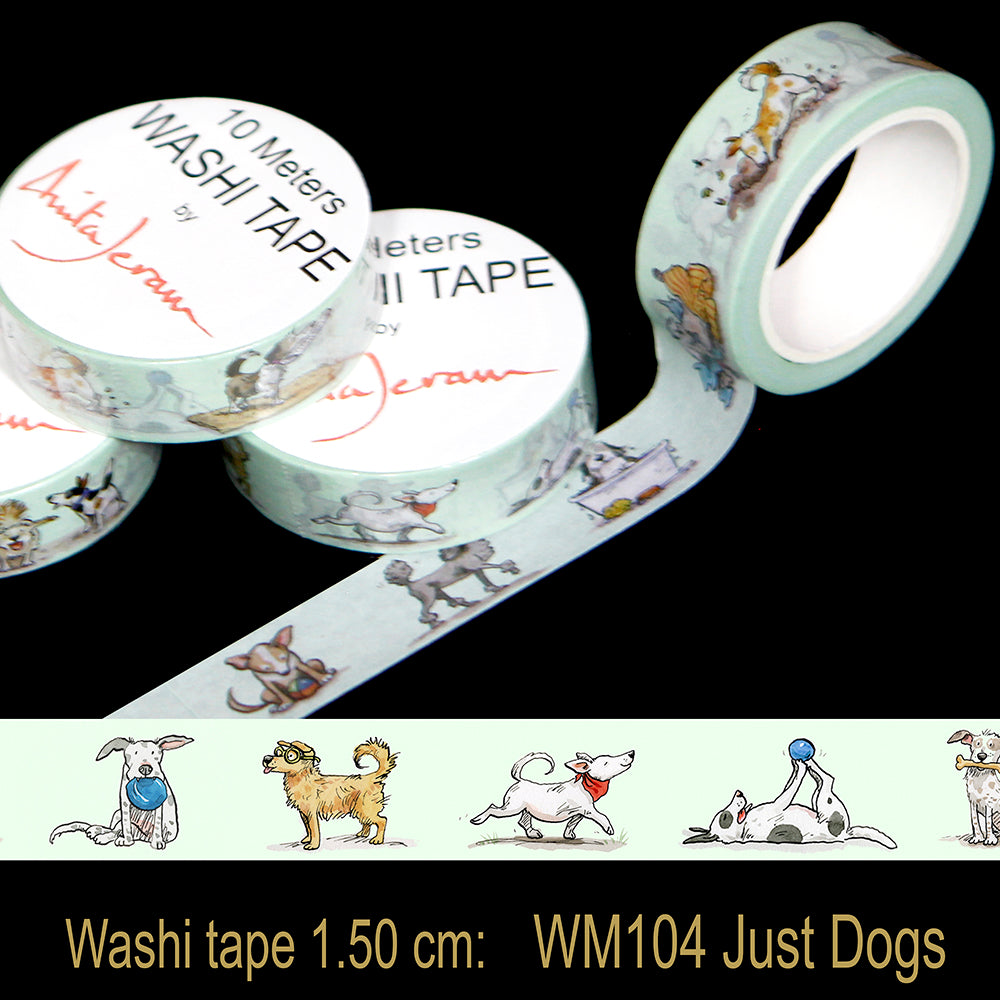 Just Dogs Washi Tape - 1.5 cm