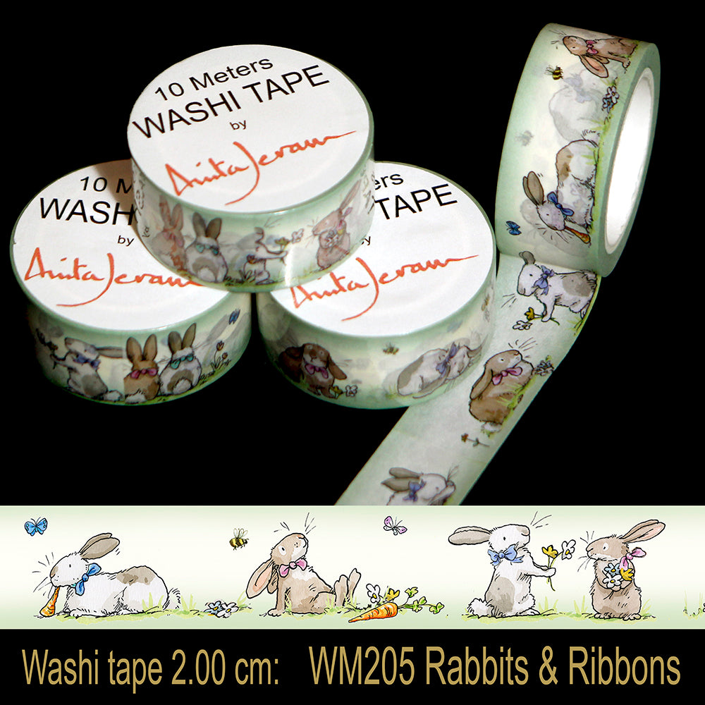 Rabbits & Ribbons Washi Tape -2 cm