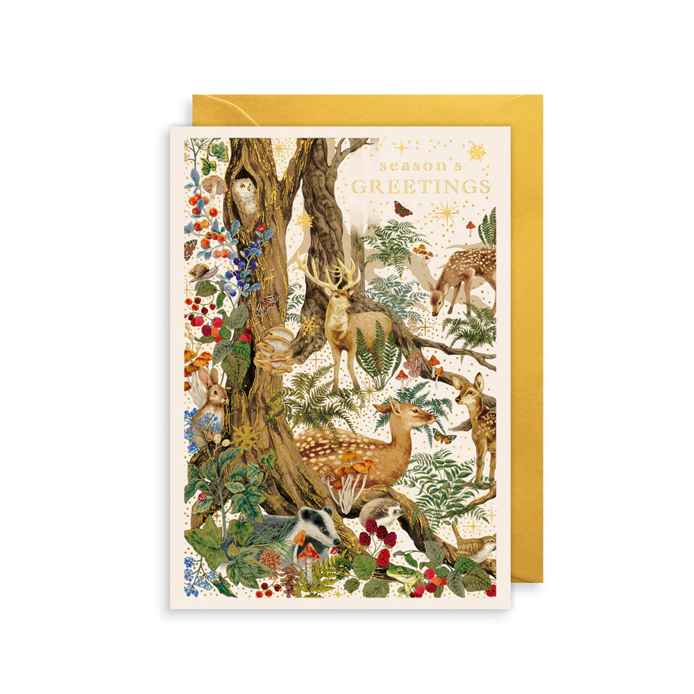 Woodland Animals Christmas Greeting Card