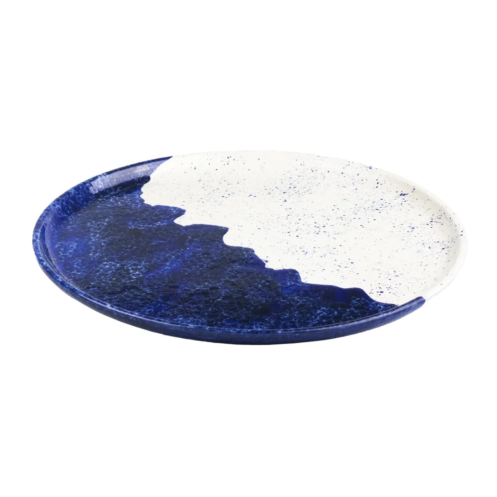 Blue Wave Ceramic Large Plate