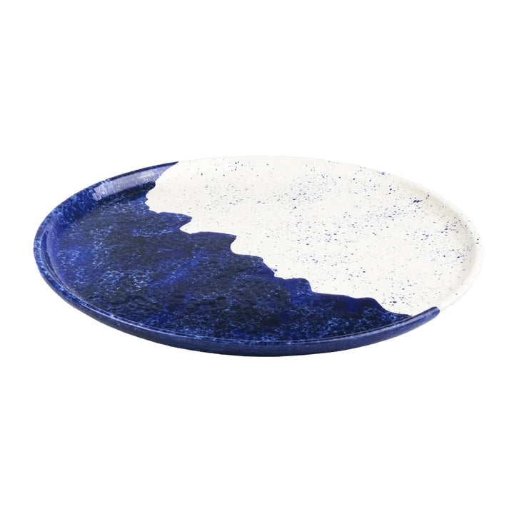 Blue Wave Ceramic Large Plate