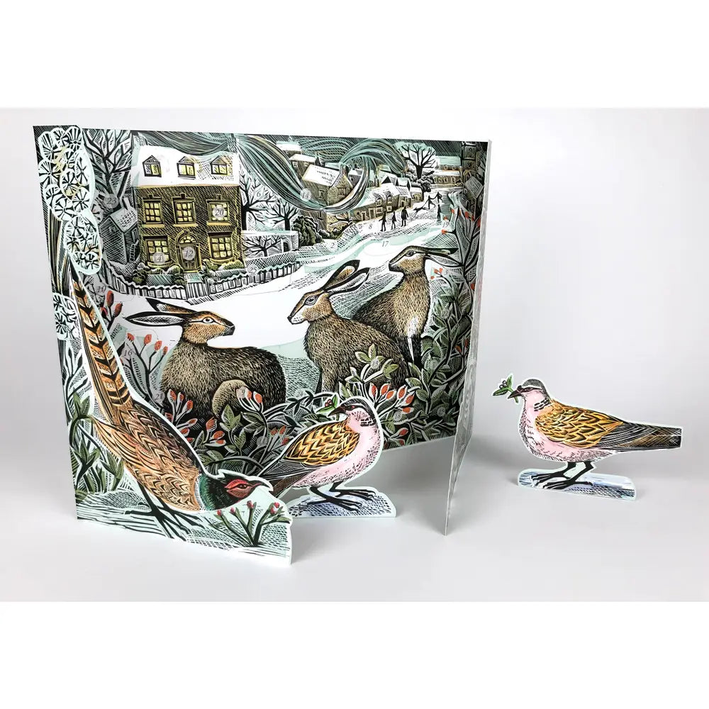 We Three Hares 3D Advent Calendar by Angela Harding