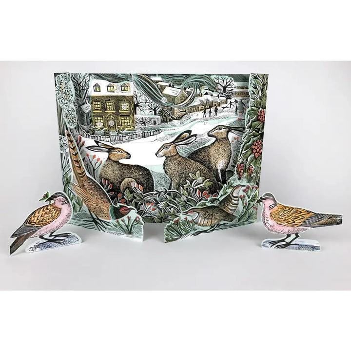 We Three Hares 3D Advent Calendar by Angela Harding