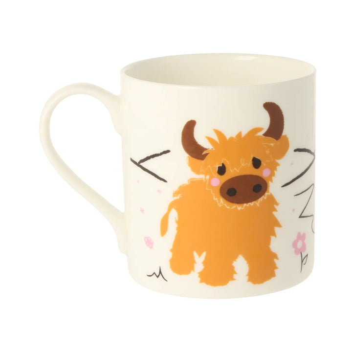 Wee Highland Coo Bone China Mug