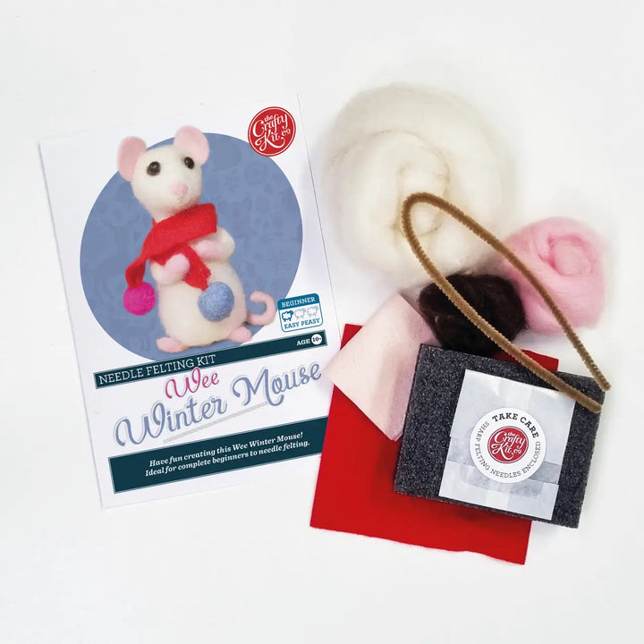 Wee Winter Mouse Needle Felting Kit