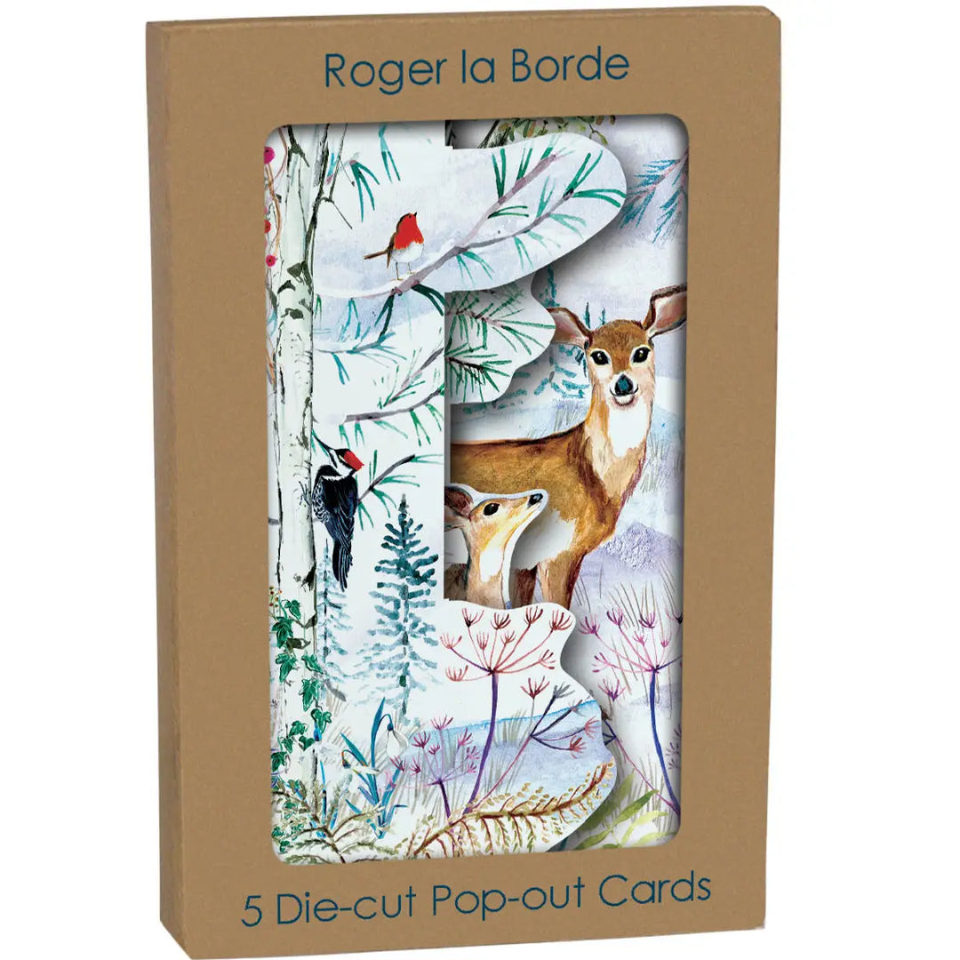 Wild Winter's Song Deer Tri-fold Card Pack