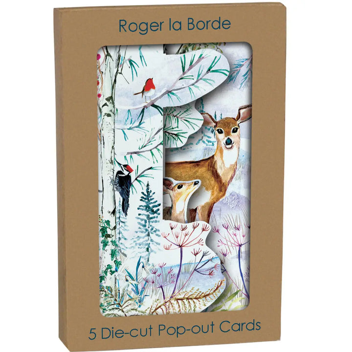 Wild Winter's Song Deer Tri-fold Card Pack