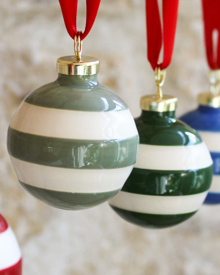 Cornishware Mini Striped Baubles
