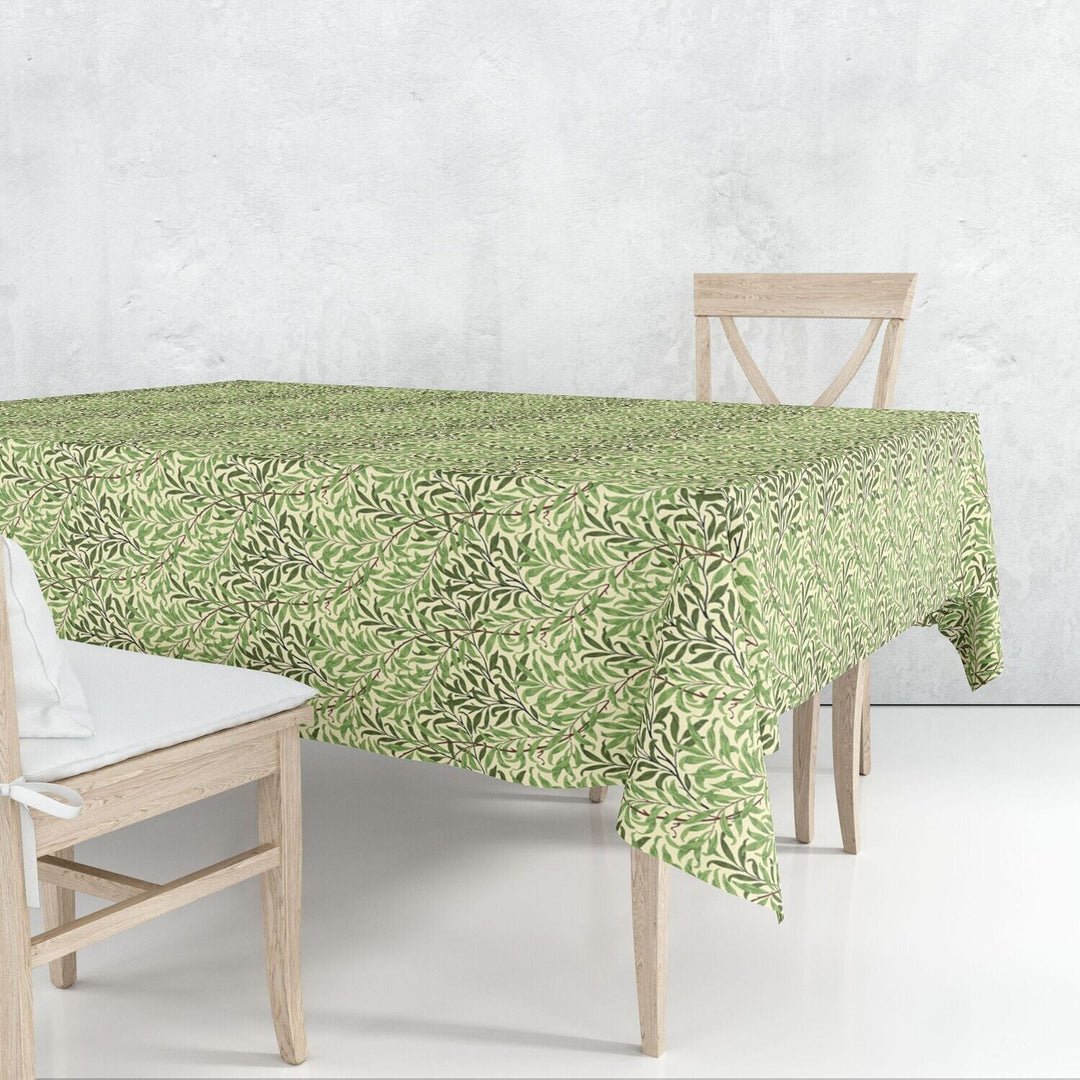 Willow Boughs Cotton Table Cloth - 52 X 90 inches