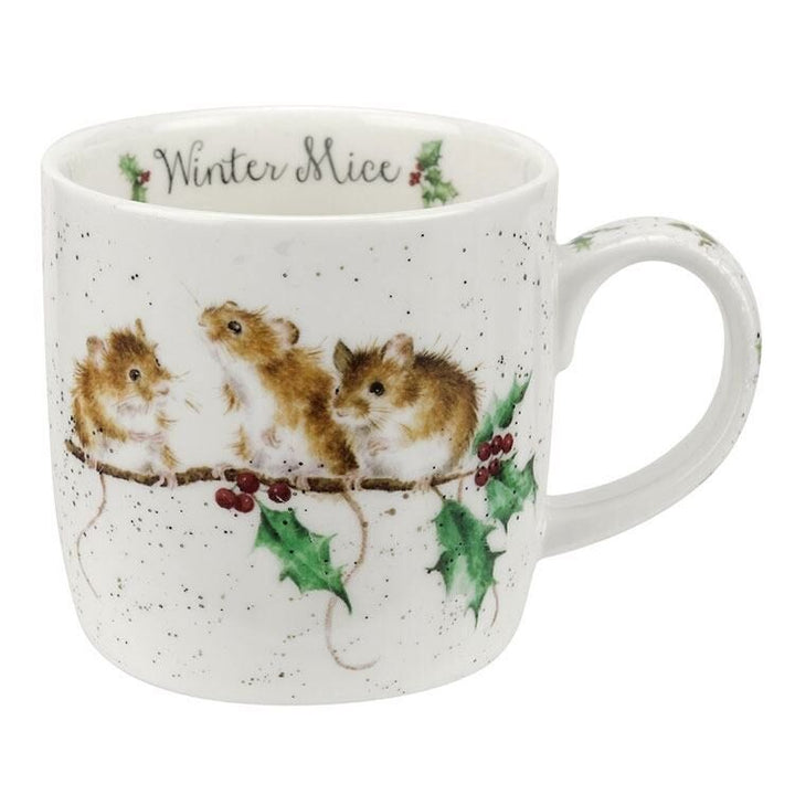 'Winter Mice' Small Bone China Mug