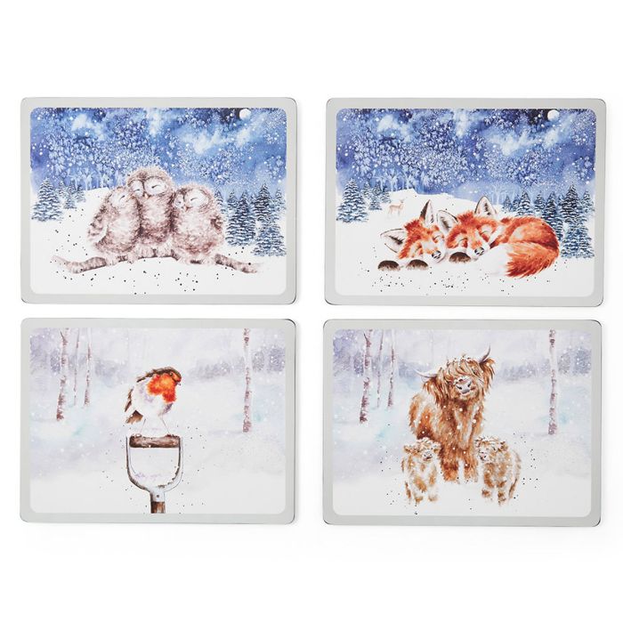 Wrendale Designs Set of 4 Large Winter Skies Placemats (15.7" x 11.7")